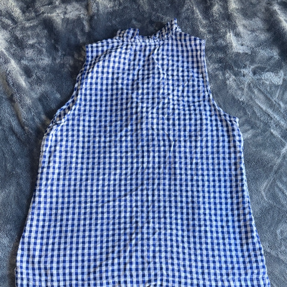 Crown & Ivy Blue and White Gingham Blouse - Picture 3 of 3